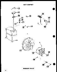 Interior Parts Diagram and Parts List for 12-2MW P54974-24R Amana Air Conditioner