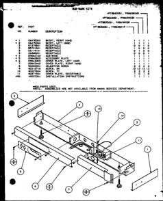 Sub-Base Kits Diagram and Parts List for CBK320B1 P6476302R Amana Air Conditioner