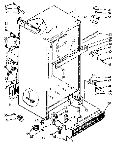 Cabinet Parts Diagram and Parts List for 106106813067  Kenmore Refrigerator
