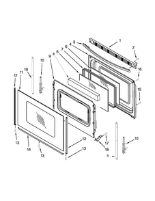 Door Parts Diagram and Parts List for AER5630BAS0  Amana Range