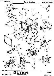 Replacement Parts Diagram and Parts List for AU1075001  Amana Microwave