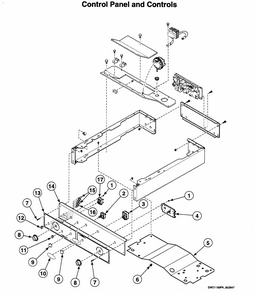 Controls 2 Diagram and Parts List for LTZA9AWN0902  Speed Queen Washer Dryer Combo