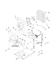 Unit Parts Diagram and Parts List for JIM158XYRS0  Jenn-Air Ice Maker