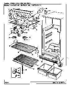 Fresh Food Compartment Diagram and Parts List for RB17KA-0A-BG25C  Magic Chef Refrigerator