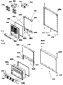 Door Assemblies Diagram and Parts List for BRF20TLW-P1199201WL  Amana Refrigerator