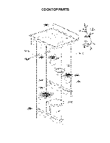 Cooktop Parts Diagram and Parts List for 72196043610  Kenmore Range