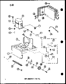 Dehumidifier Parts Diagram and Parts List for DH22-22W P69242-1R Amana Dehumidifier