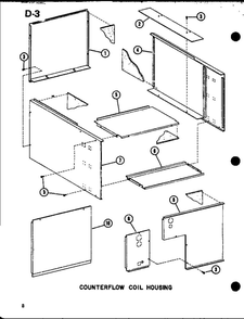 Counterflow Coil Housing Diagram and Parts List for CFC18AOM-A P67487-8C Amana Air Conditioner