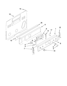 Control Panel Parts Diagram and Parts List for MER8670AB0  Maytag Range