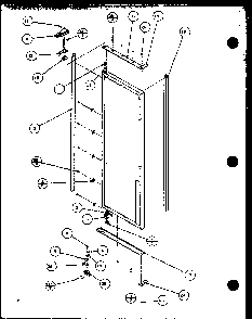Refrigerator Door Diagram and Parts List for 2599CIWL-P1121501WL  Amana Refrigerator