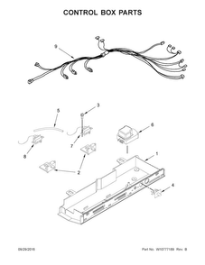 Control Box Parts Diagram and Parts List for 5MSF25N4BA02  Maytag Refrigerator