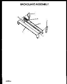 Backguard Assembly Diagram and Parts List for SBK29FA P1142362NL Amana Range