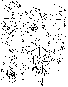 Base Assembly Diagram and Parts List for 1162041081  Kenmore Canister Vacuum