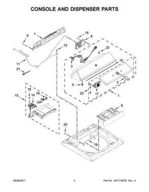 Part Location Diagram of W11417461 Whirlpool Electric Control Board