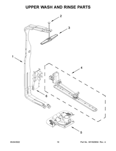 Upper Wash And Rinse Parts Diagram and Parts List for MDB7959SKZ1  Maytag Dishwasher