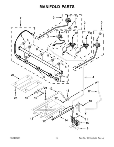 Manifold Parts Diagram and Parts List for MGR7700LZ4  Maytag Range