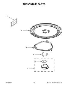 Turntable Parts Diagram and Parts List for YMMV1174FZ3  Maytag Microwave