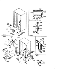 Drain, Rollers And Evap. Assembly Diagram and Parts List for SRD20S4W-P1190816WW  Amana Refrigerator
