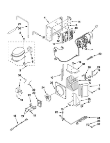 Upper Unit Parts Diagram and Parts List for JS42SEDUDW13  Jenn-Air Refrigerator