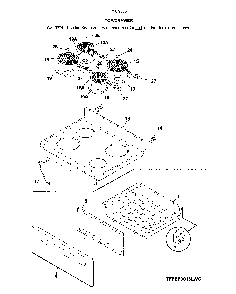 Top/Drawer Diagram and Parts List for 79093009315  Kenmore Range