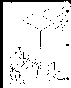 Rollers And Back Unit Diagram and Parts List for 36041W-P1122101WW  Amana Refrigerator