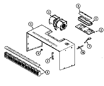 Motor/wrapper Diagram and Parts List for M457B  Jenn-Air Microwave