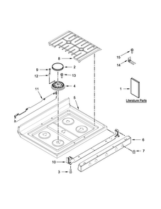 Cooktop Parts Diagram and Parts List for MGR8700DW0  Maytag Range