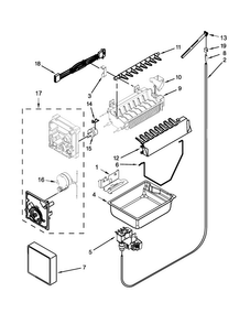 Icemaker Parts Diagram and Parts List for JFC2290RTB00  Jenn-Air Refrigerator