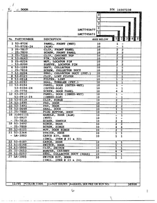 Door Page 2 Diagram and Parts List for LNC7745  Maytag Dryer