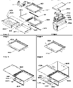 Shelves Diagram and Parts List for SRDE25TPE-P1190314WE  Amana Refrigerator