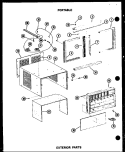 EXTERIOR PARTS Diagram and Parts List for 8-SPMW P5497214R Amana Air Conditioner