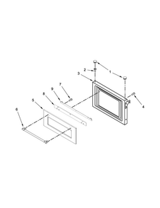 Microwave Door Parts Diagram and Parts List for MMW7730DS02  Maytag Microwave