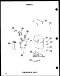 COMPRESSOR PARTS Diagram and Parts List for 8-SPMW P5497214R Amana Air Conditioner
