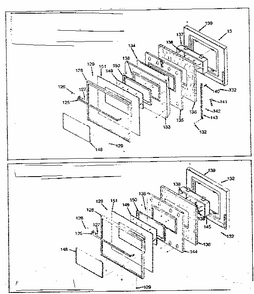 Porcelain Doors Diagram and Parts List for 8504277821  Kenmore Range