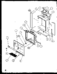 Ice And Water Cavity Diagram and Parts List for SQD25MB3W-P1153404WW  Amana Refrigerator