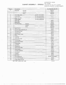 Cabinet Assembly/griddle Page 2 Diagram and Parts List for 2917  Amana Range