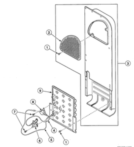 Heater Asy Diagram and Parts List for SDEB07QJ1500  Speed Queen Dryer