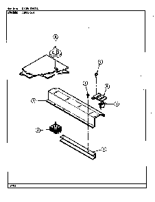 Control System Diagram and Parts List for A89L-6-R  Admiral Cooktop
