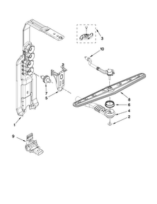 Upper Wash And Rinse Parts Diagram and Parts List for MDB8959AWB6  Maytag Dishwasher