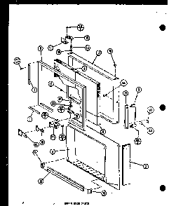 Upper Door Parts Diagram and Parts List for TM14G-L-P75658-14WL  Amana Refrigerator
