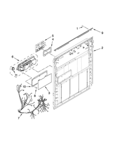 Inner Door Parts Diagram and Parts List for ADB1400PYB3  Amana Dishwasher