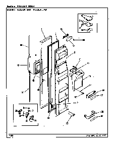 Freezer Door Diagram and Parts List for RC22LN-3AW CS32A Magic Chef Refrigerator