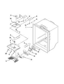Refrigerator Liner Parts Diagram and Parts List for CB19G7B00B5  Crosley Refrigerator