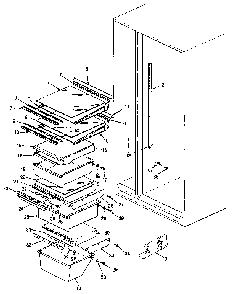 Sheves & Accessories Diagram and Parts List for JRSD246B MAQ81A Jenn-Air Refrigerator