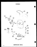 COMPRESSOR PARTS Diagram and Parts List for ES6P-2AMR P5497226R Maytag Air Conditioner