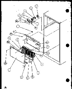 Shroud, Evaporator Fan Diagram and Parts List for TR18QB2L-P1111308WL  Amana Refrigerator