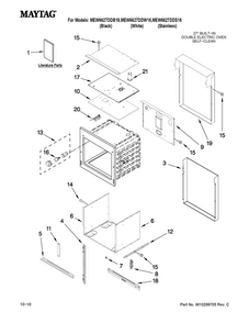 Oven Parts Diagram and Parts List for MEW6627DDS18  Maytag Wall Oven