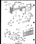 EXTERIOR PARTS Diagram and Parts List for 13-3MW P5497421R Amana Air Conditioner