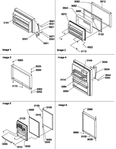 Door Assemblies And Handles Diagram and Parts List for TC18VW-P1315704WW  Amana Refrigerator