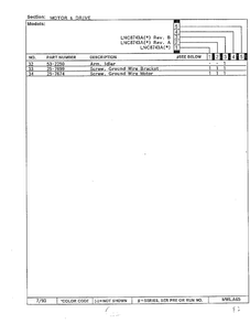 Motor & Drive Page 3 Diagram and Parts List for 8743A  Norge Dryer